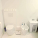 OMG a toilet and a bidet?! And look at all that toilet paper!